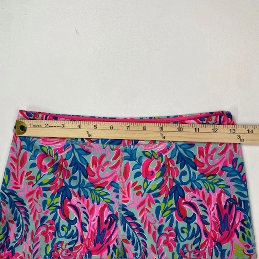 Lilly Pulitzer Luxletic Leggings XL 12-14 Floral Paisley Pink Blue 011722 Youth